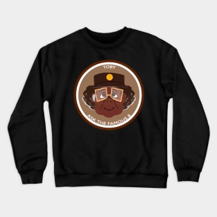 Toby Button - with text Crewneck Sweatshirt